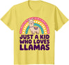 Kids Llama Shirts Childrens Llama Kids T-Shirt - Lemon Yellow