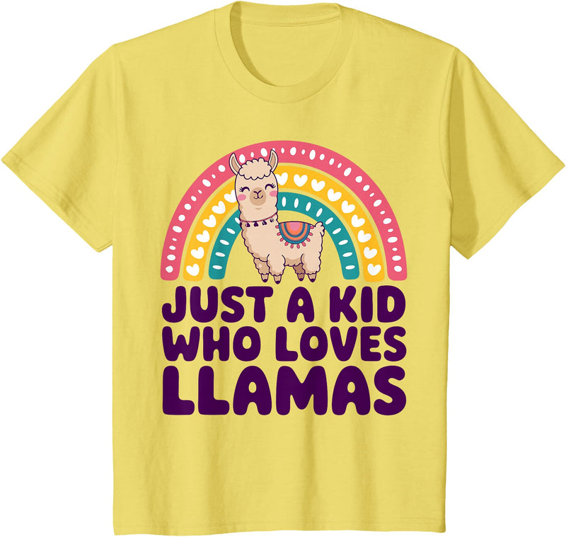 Kids Llama Shirts Childrens Llama Kids T-Shirt - Lemon Yellow