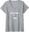 Cute Little Bear Panda This Is How I Roll Design Cute Little Bear Panda This Is How I Roll V-Neck T-Shirt - Heather Grey