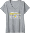Buffalo 5 Days Forecast Tees Womens Buffalo 5 Days Forecast V-Neck T-Shirt - Heather Grey