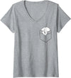Cute Polar Bear Gifts And Tees Womens Polar Bear in Bag Cute Polar Bear Children Baby Polar Bear V-Neck T-Shirt - Heather Grey