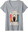 Polar Bear Gift Polar Bear Accessories & Stuff Women's Cute Polar Bear Art for Men Women Kids Arctic Polar Bear V-Neck T-Shirt - Heather Grey