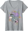 Women's Disney Winnie the Pooh Halloween Eeyore Trick-or-Treat Candy V-Neck T-Shirt - Heather Grey