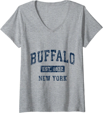Birthday Christmas Mother's Day Women's Buffalo New V-Neck T-Shirt