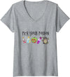 Womens Pick Your Poison Happy Halloween Day Party Spooky Funny V-Neck T-Shirt - Heather Grey
