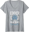 Polar Bear Apparel and Gifts Women's Funny Polar Bear Quote - Cooler Than A Polar Bear's Toenails V-Neck T-Shirt - Heather Grey