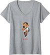Bahaa's Tee Womens Men's Women's Kids Teddy Bear Graphic Cool Designs Funny V-Neck T-Shirt - Heather Grey