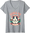 Guinea Pig Lover Gifts & Guinea Pig Shirts Womens Guinea Pig Mom Shirt Animal Pet Guinea Pig Lover V-Neck T-Shirt - As Pictured