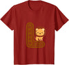 Kids Alphabet Letters Letter L Cure Lion Alphabet Cute Animal Boys Girls T-Shirt - Cranberry Red