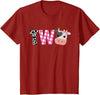Funny Cow Mom And Dad Birthday Family Tees Second Birthday Girl Cow Farm, 2nd Birthday Cow 2 Toddler T-Shirt - Cranberry Red