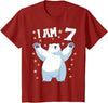 7 years old 7th birthday Polar Bear 7 Years old 7 birthday Polar Bears Boy girl Polar Bear T-Shirt - Cranberry Red