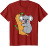 Charm's Children Clothing Cute Koala Bear T Shirt for Children | Kids Koala Bear Shirt T-Shirt - Cranberry Red