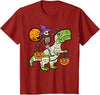 Toddler Boy Halloween Shirts For Boys Kids Kids Skeleton Dino Pumpkin Halloween Costume Toddler Boys Kids T-Shirt -