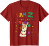 2 years old 2th birthday Llamas Llama Alpaca Shop 2 Years Old 2 Birthday Llamas Alpaca Boy Girl Llama T-Shirt - Cranberry Red