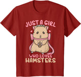 Kids Hamster Just A Girl Who Loves Hamsters T-Shirt - Cranberry Red