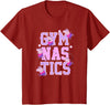 Kids Peppa Pig Gymnastics Stacked Text T-Shirt - Cranberry Red