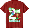 Kids Children's Second Birthday Official Llama Llama Tee Shirt T-Shirt - Cranberry Red