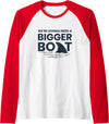 Green Cow Land We're Gonna Need A Bigger Boat Raglan Baseball Tee - Red/White