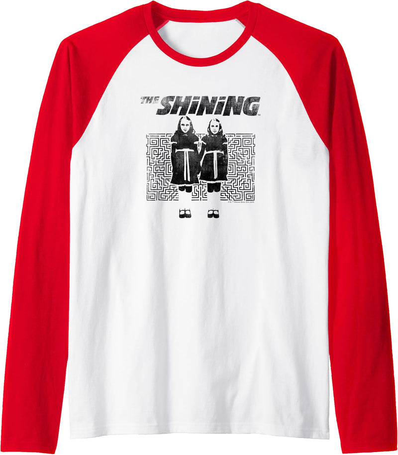 The Shining Twins Maze Raglan Baseball Tee - Red/White