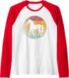 Horse - Vintage Love Women Kids Men - Cool Horse - Vintage Love Women Kids Men Funny Retro Raglan Baseball Tee - Red/White