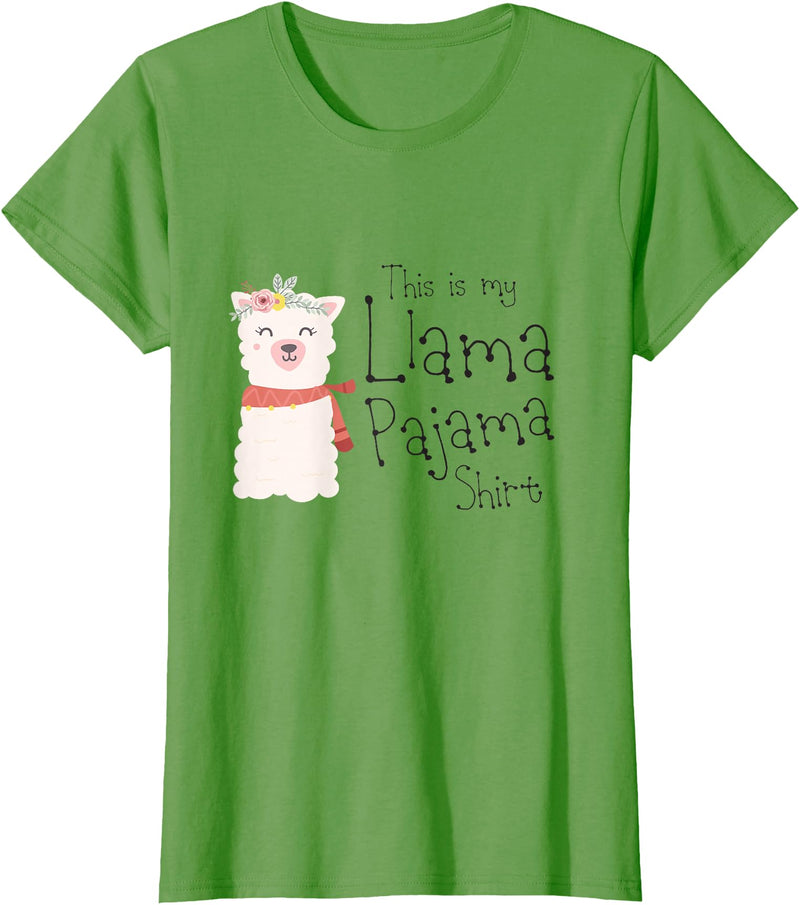 Cute This Is My Llama Pajama Shirt Gifts Womens & Kids This is My Llama Pajama Shirt Cute Alpaca Gift T-Shirt - Grass Green