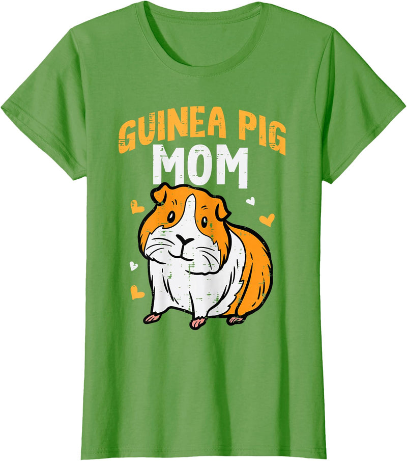 Guinea Pig Shirts For Men Women Kids Gift Guinea Pig Mom Cute Cavy Mama Mommy Mothers Day Animal Women T-Shirt - Grass Green