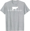 Farm and Holstein Cow for Men and Cattle Clothing Heartbeat Pulse ECG - Holstein Rancher For Cattle Farmer T-Shirt - Heather