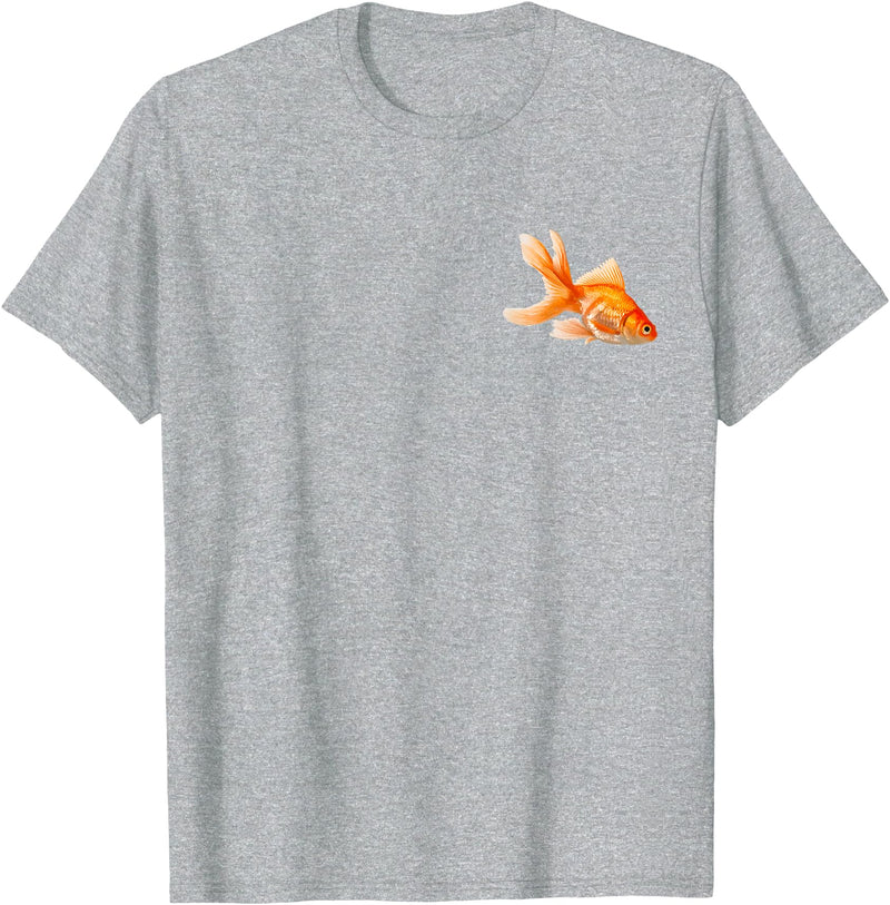 Goldfish Tank Goldfish Bowl Fish Fantail Goldfish Freshwater Aquarium T-Shirt - Heather Grey