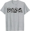 Cow Print Matching Family Apparel Papa Cow Print Family Matching Father's Day T-Shirt - Heather Grey