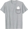 Arctic Polar Bear Gifts And Tees Polar Bear In a Pocket Cute Pocket Polar Bear T-Shirt - Heather Grey