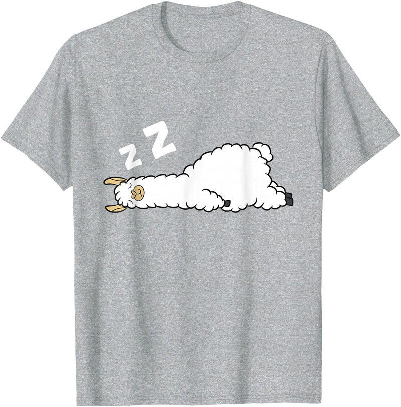 Sleeping Animals Tees And Gifts Llama Sleeping Tired Llama Pajama Love Llamas T-Shirt - Heather Grey