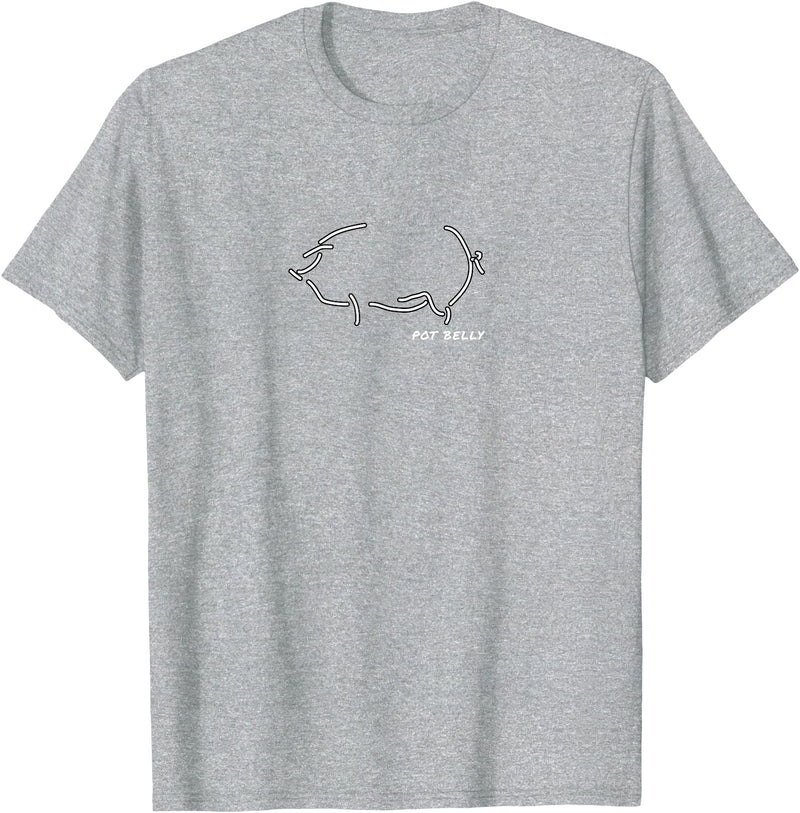 I Love Funny Pigs T-Shirts Pig Lovers, Pot Belly, Kids Love this Cute T-Shirt T-Shirt - Heather Grey