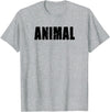 Animal Gym Rabbit Workout Bodybuilding Fitness T-Shirt in Heather Grey