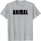 Animal Gym Rabbit Workout Bodybuilding Fitness T-Shirt in Heather Grey