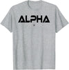 Mens ALPHA Gym Rabbit Workout Bodybuilding Fitness T-Shirt in Heather Grey