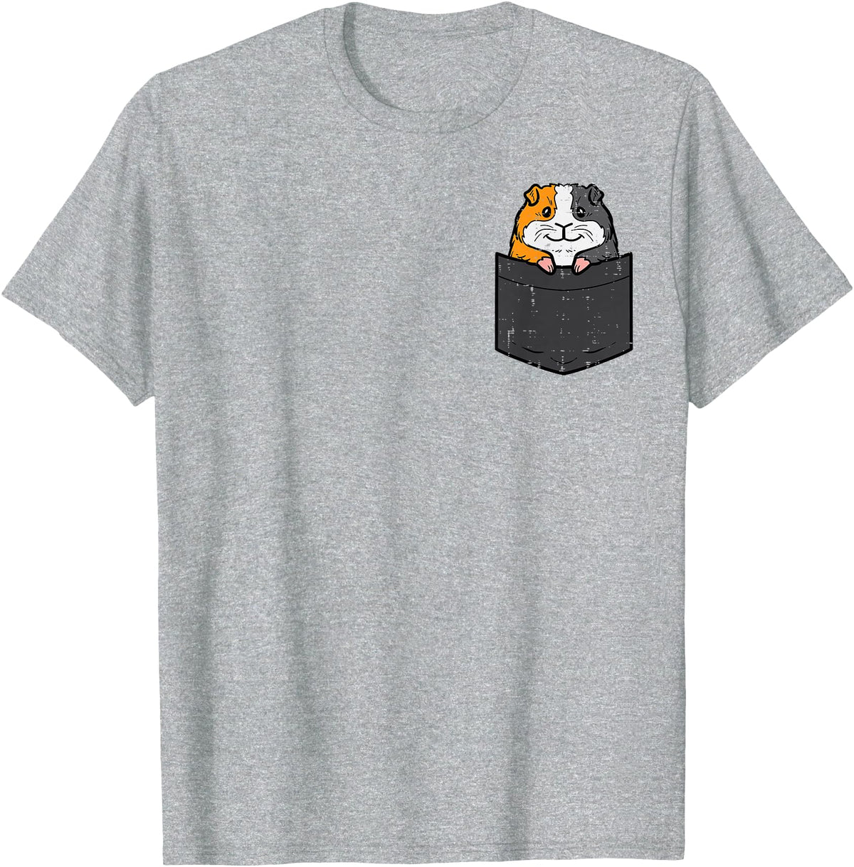 Guinea Pig Shirts For Men Women Kids Gift Guinea Pig Pocket Funny Cavy Rodent Animal Men Women Kids T-Shirt - Heather Grey