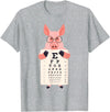 Cute Cartoon Eye Chart Animal Kids Piglet Pig Animal Children's Glasses with Optician Vision Test Board T-Shirt - Heather Grey