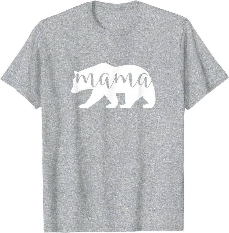 The Persnickety Owl Family Bears #1 Mama Bear Shirt Mama Bear T-Shirt Mama Mom Mommy Tee Shirt T-Shirt - Heather Grey