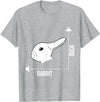 Rabbit Duck Graph Math Easter T-Shirt in Heather Grey