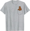 Cute Bear Lover Gifts Grizzly Bear Fake Bag T-Shirt - Heather Grey