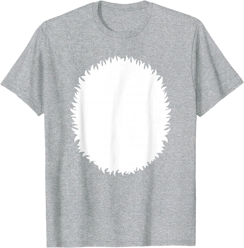 Animal Fur Costume Dress Up Shirts Panda Belly Skunk White Polar Bear Halloween Costume Shirt T-Shirt - Heather Grey