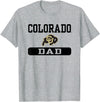 Elite Authentics Colorado Buffaloes Dad Logo Officially Licensed T-Shirt - Heather Grey