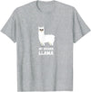 No Drama Llama Funny Llama T-Shirt - Heather Grey