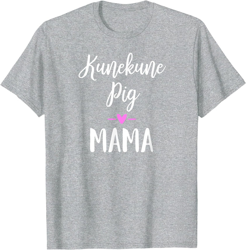 Angry Ant Graphics - Kunekune Pig Gifts Kune Kune Pig Gift for Women - Kunekune Pig Mama T-Shirt - Heather Grey