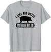 Happy BBQ Apparel I Like Pig Butts And I Cannot Lie Funny BBQ Grilling T-Shirt T-Shirt - Heather Grey