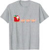 Funny Christmas Sleigh Animal Gifts Pig Santa Christmas Sleigh - Funny Pig Xmas T-Shirt - Heather Grey
