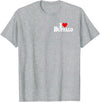 LOVE OF BUFFALO HEART CITY APPAREL I LOVE HEART BUFFALO NY T-Shirt - Heather Grey