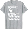 Rabbit & Rabbyte Computer Coding Nerds Jokes Programmer T-Shirt in Heather Grey