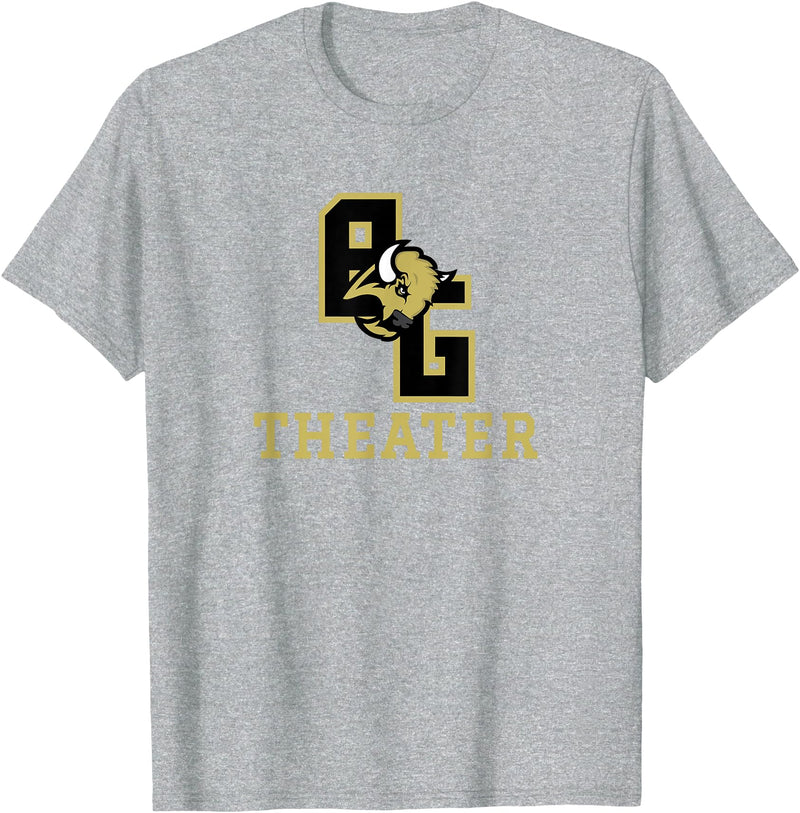 Buffalo Gap High School, Swoope, VA 24479 Buffalo Gap High School Bison Theater T-Shirt - Heather Grey