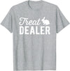 Rabbit Treat Dealer Funny Humor Bunny Treats Rabbit Owner T-Shirt in Heather Grey